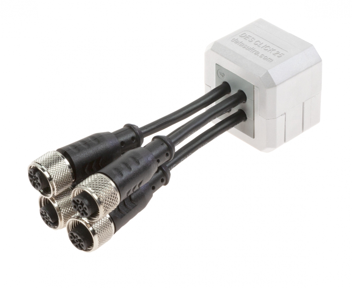 Pasamuros partido para cables con contratuerca DES CLICK 25 G