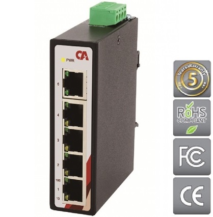Switch Ethernet industrial de 5 puertos CETU-0500-T