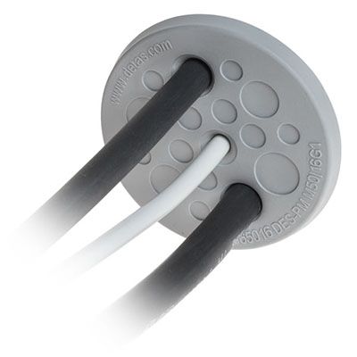 Pasacables redondo de goma 25/4 DES-PM M25/4G tipo 1