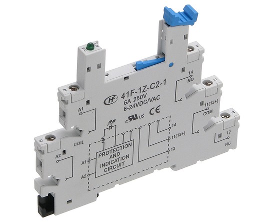 Zócalo 41F-1Z-C2-1 para relé miniatura HF41F