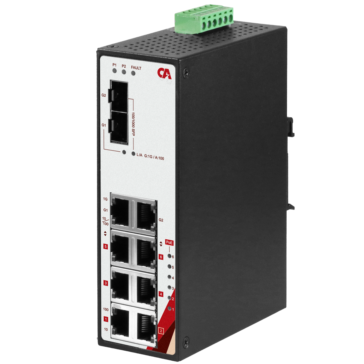 Switch Ethernet industrial, 8 Port PTU-0802-2C