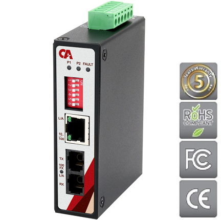 Convertidor de medios industrial METU-0201-S3