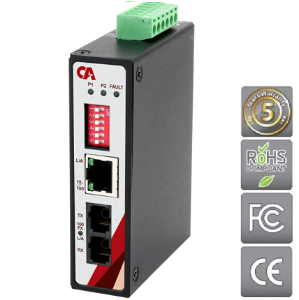 Convertidor de medios industrial METU-0201-ST