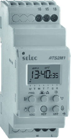Temporizador horario digital astronómico ATS2M1-1-16A-230V-CE